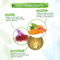 Mamaearth Ubtan Face Serum for glowing skin with Turmeric & Saffron for Skin Brightening 30 ml Bo