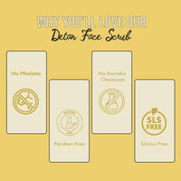 Glamveda Detan Face & Body Scrub| Lightens Skin Tone| Removes Pigmentation & Dark Spots |Paraben & SLS Free 100gm