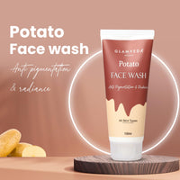 Glamveda Potato Anti Pigmentation Face wash - Reduces Hyperpigmentation & Clarifies skin - No Paraben, SLS, silicone - All Skin Types100ml