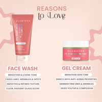 Glamveda 2% Kojic Acid Trio Facewash, Serum & Cream With Pouch – Brightening, Hydrating & Acne Scar Treatment | Fades Dark Spot |, Evens Tone & Promotes Clear and Glowing Skin