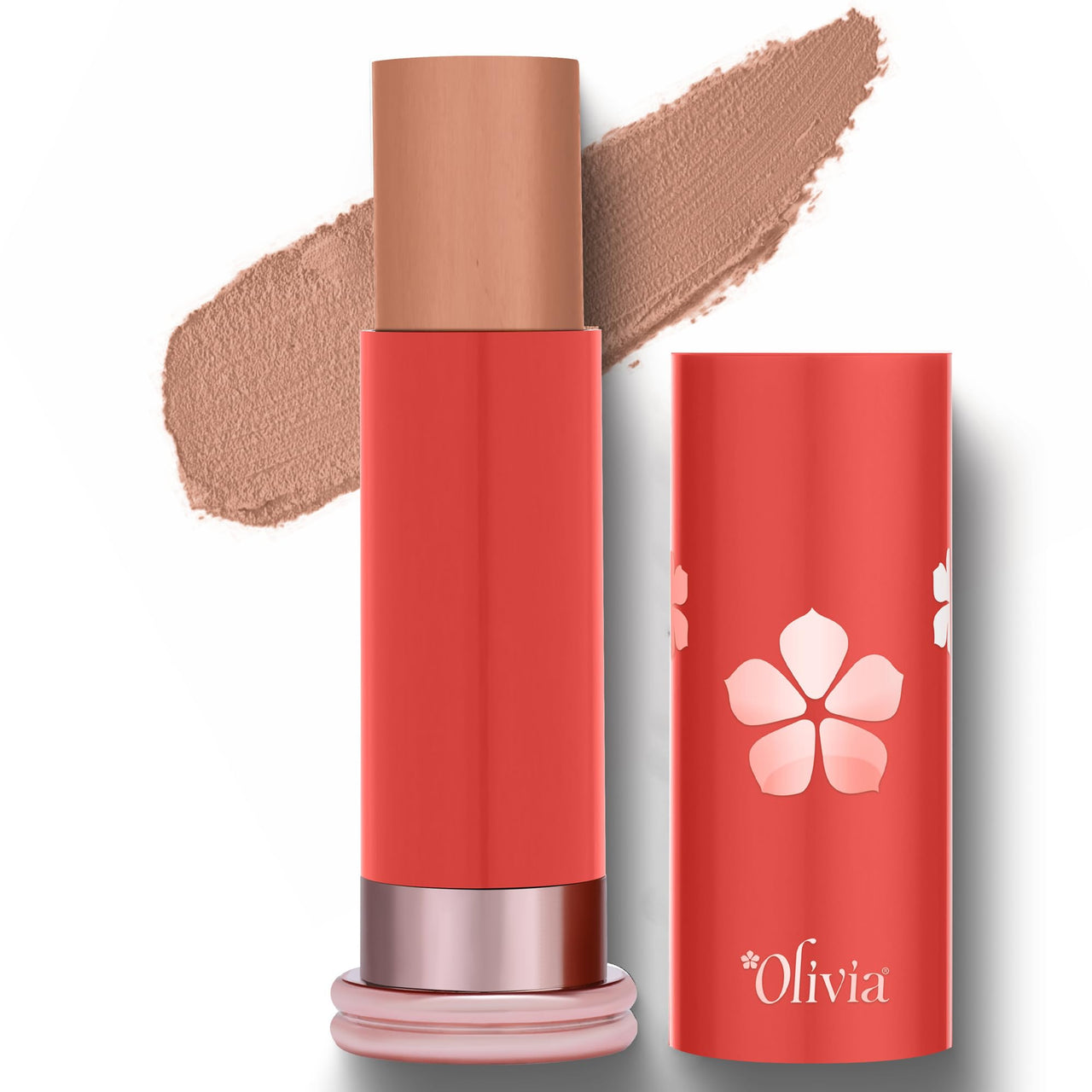Olivia SkinSync Make Up Stick Foundation With SPF 25, Lightweight, Full Coverage Foundation With Natural Finish Face Makeup, Waterproof & Sweatproof Foundation Stick - 15g| Shade - 06 Peach Pie