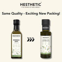 HESTHETIC Virgin Cold Pressed Moringa Seed Oil | 100% Pure & Natural - 100ml | Glass Bottle