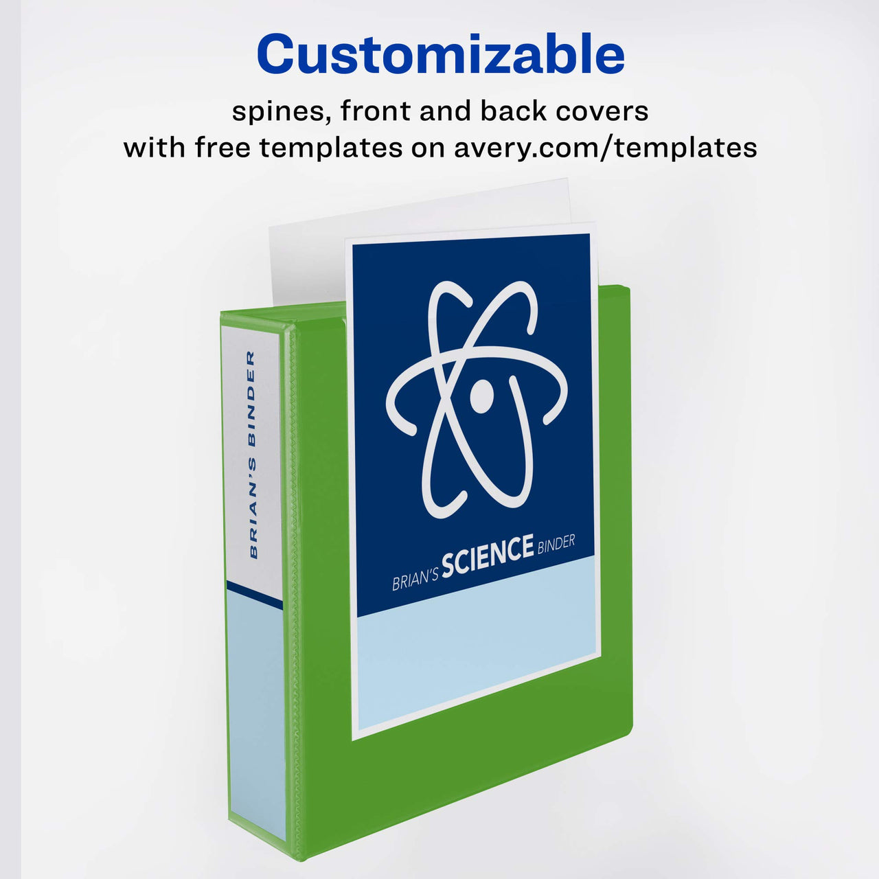 Avery Durable View 3 Ring Binder, 2 Inch Slant Rings, 1 Green Binder (17838) 2" 1 pack