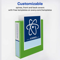 Avery Durable View 3 Ring Binder, 2 Inch Slant Rings, 1 Green Binder (17838) 2