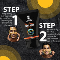 Muuchstac Sea Breeze Peel Off Mask For Men | Blackhead, Acne & Dead Skin Removal Face Pack (Pack of 2, 80 g each)