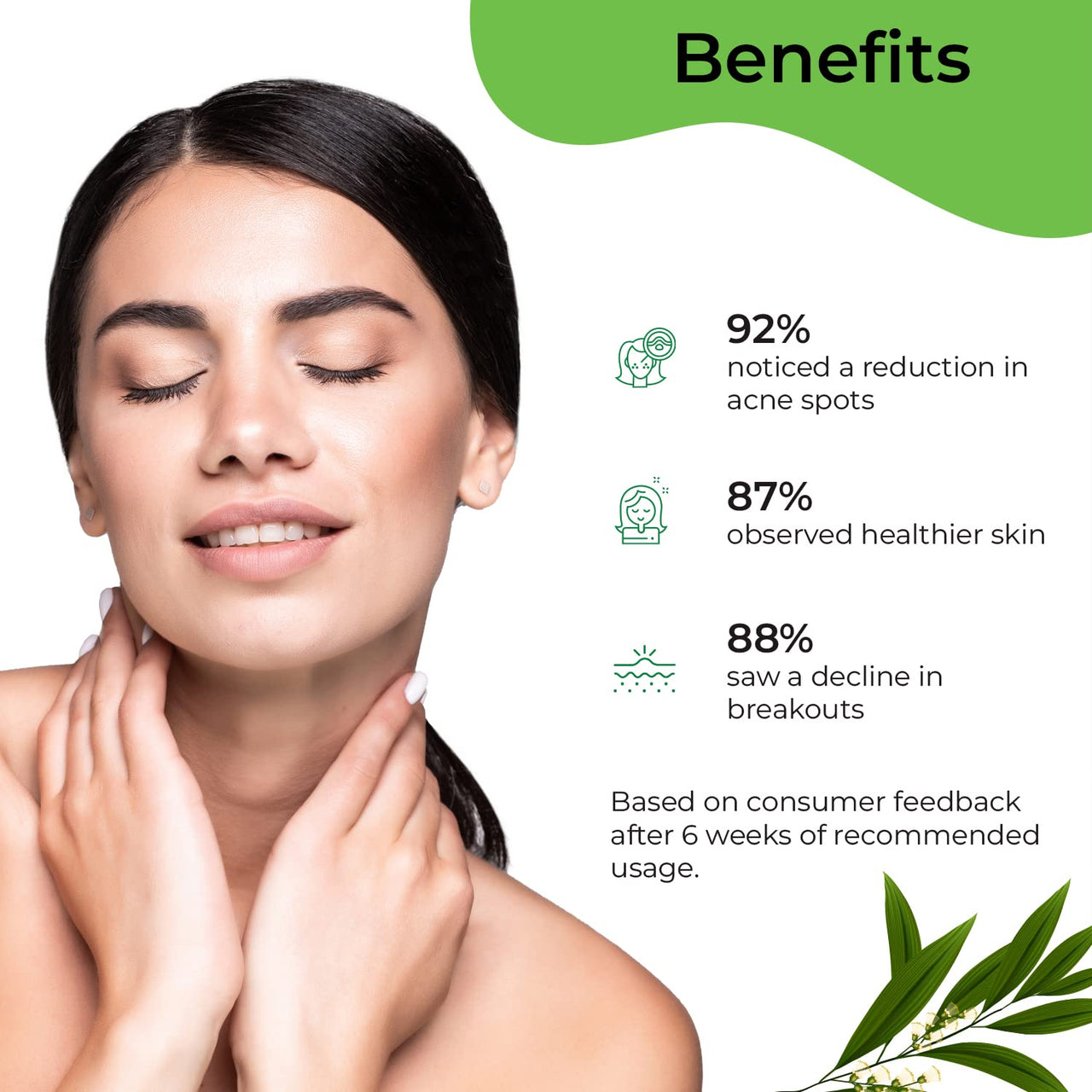 Pilgrim Tea Tree Anti-Acne Combo | Tea Tree & 1% Salicylic acid Foaming Face wash with brush 120ml, Tea Tree 10% Niacinamide Blemish Remover Serum 30ml | Acne and Blemish-Prone Skin | for Women & Men