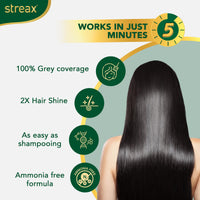Streax Insta Shampoo Hair Colour for Women & Men, Dark Brown 3 - Pack of 5|Hair Colour Brown|100% grey coverage |Long Lasting Hair Color, easy to use| Ammonia Free Hair Color, No Paraben & Sulphate