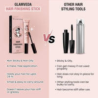 Glamveda Hair Finishing Stick For Women | Non-Greasy And Non-Sticky | One-Stop Solution For Hair styling | 24 hours Stay | With Rice Water |20ml Pack of 2