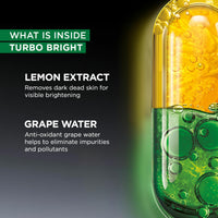 Garnier Men, Face Wash, Brightening & TurboBright Double Action, 100 g