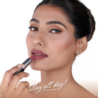 BELLAVITA Comfort Matte Bullet Lipstick| Intense Colour| Creamy Matte Finish| Intense Moisturisation| Smooth Glide| Lipsticks for Women| 4 Hr Stay, Dusty Nude, 4.2 gm