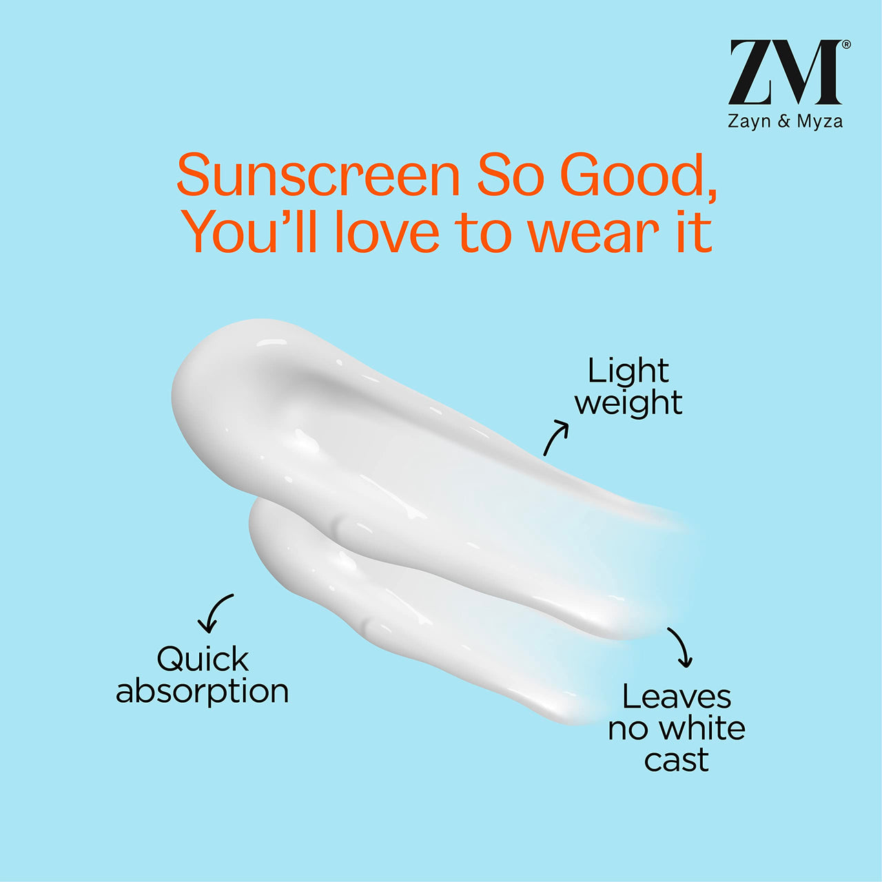 ZM Vitamin C UV Expert Hydrating Gel Sunscreen SPF 50 PA +++ For Bright & Glowing Skin | Non-Greasy, Quick-Absorbing | No White Cast | UVA UVB Sun Protection | Sunscreen For Women & Men - 50 gm