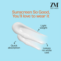 ZM Vitamin C UV Expert Hydrating Gel Sunscreen SPF 50 PA +++ For Bright & Glowing Skin | Non-Greasy, Quick-Absorbing | UVA UVB Sun Protection | Sunscreen For Women & Men - (Pack of 2) (50gm x 2)