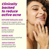 The Plant Fix Plix 0.5% w/w Salicylic Acid Jamun Face Wash Cleanser Gel For Active Acne & Oil Control, For Breakouts | Oily & Acne Prone Skin | Women & Men | 100 ml