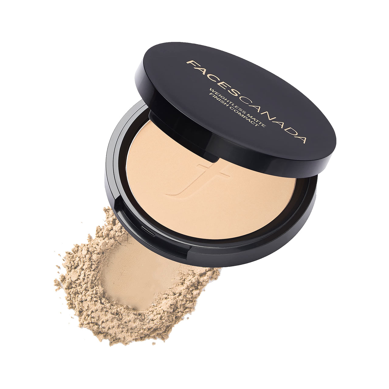 FACESCANADA Weightless Light Coverage Matte Finish Foundation For Oily Skin oil Mini,18Ml,Natural 02,1 Count&Weightless Stay Matte Compact Powder Vitamin E&Shea Butter,Spf 20 Natural 02,9G,Pack Of 1