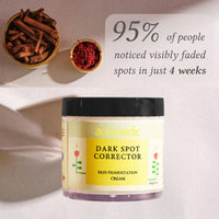 Auravedic Dark Spot Pigmentation Removal cream 100 g Pigmentation cream with Avocado oil Almond oil Argan oil Dark spot correcting glow serum Face cream for glowing skin brightening cream paraben free