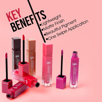 Beauty Berry Hold Up All Day Liquid Lipstick | Long Lasting, Non Transfer Matte Lipstick | Highly Pigmented, Smooth One Swipe Application & Lightweight Liquid Lipstick for Women (02 - Pinky Spice, 7.5g)