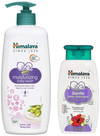 Himalaya Extra Moisturizing Baby Wash, 400 ml & Himalaya Gentle Baby Shampoo (200ml)