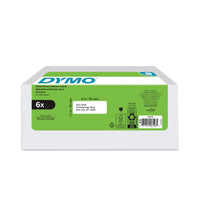 DYMO Authentic LW Return Address Labels for LabelWriter Label Printers, White, 3/4'' x 2'', 6 Rolls of 500