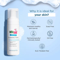 Sebamed Clear Face Cleansing Foam| pH 5.5 | Combats pimples with Montaline C40 | Deep pore cleansing | Dermatologically & clinically tested | 150ml