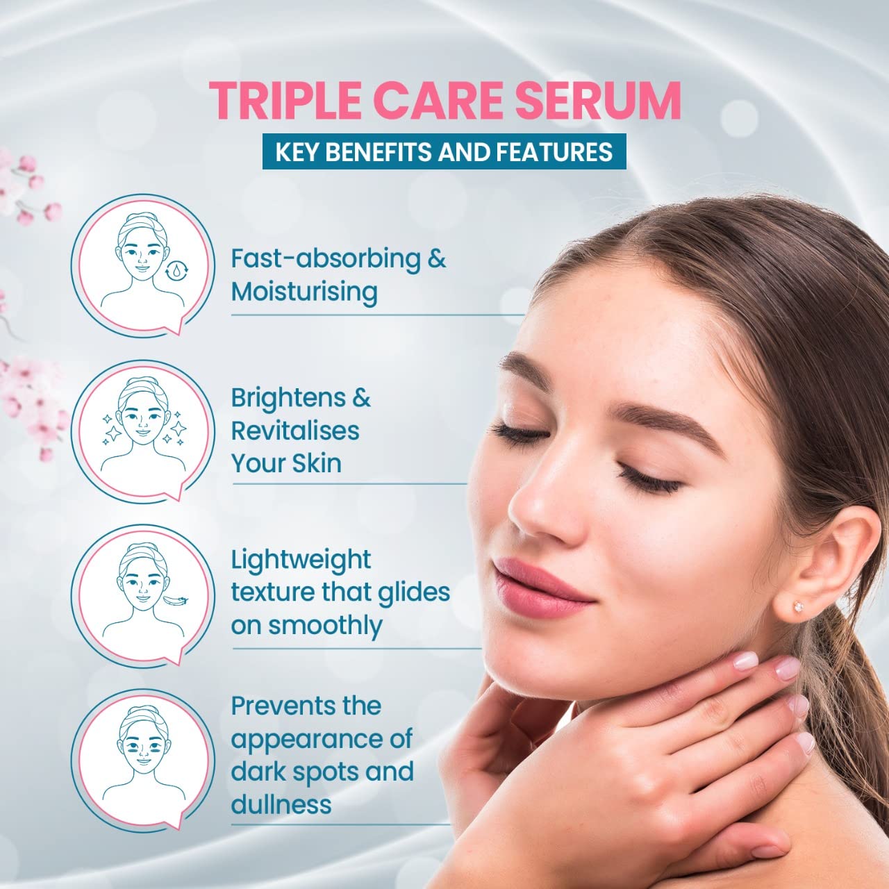 Spawake Skin Care Kit Brightening (Face Wash + Face Serum + Moisturizer + Night Cream) 190g