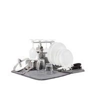 Umbra Udry Dish Rack With Dry Mat Rack with Caddy Gray