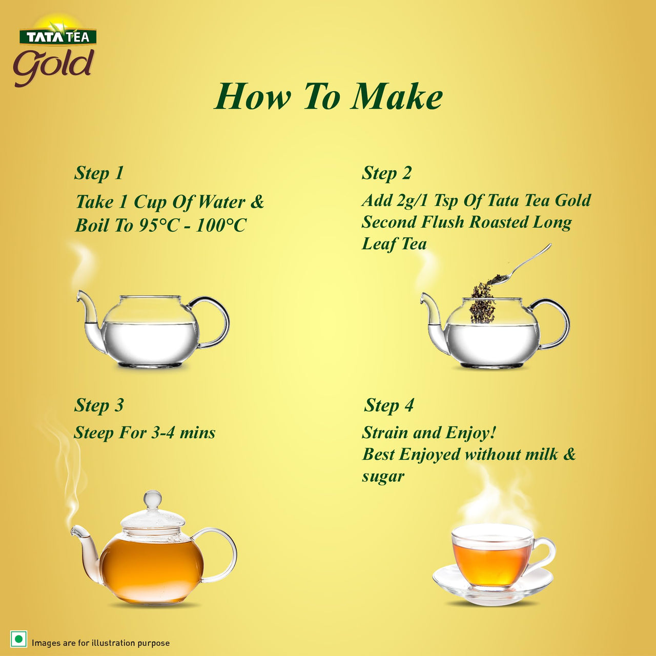 Tata Tea Gold Second Flush Roasted Darjeeling Tea, 250g, Smoky Aroma & Fruity Muscatel Flavour