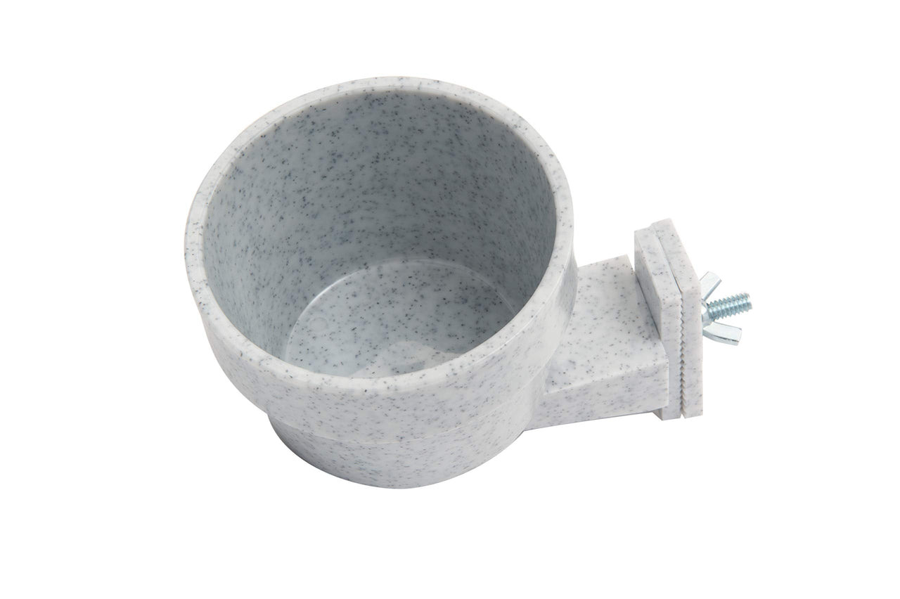 Lixit Quick Lock Removable Dog Kennel Bowls for Wire and Soft Sided Crates (10oz Wire Crate, Granite) 10oz Wire Crate