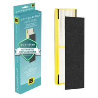 GermGuardian Filter B HEPA Pure Genuine Replacement Filter, Removes 99.97% of Pollutants for AC4825, AC4300, AC4900, AC4825DLX, AC4850, CDAP4500, AP2200, 4-Pack, Black/Yellow, FLT48254PK 4 pack