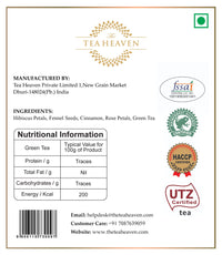 The Tea Heaven | Tea Gift - Hibiscus Green Tea-Rich in Vitamin C- 100% Natural Ingredients- 17 Tea Bags(1 Free Sample)