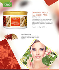 Vaadi Herbals Face Pack, Chandan Kesar and Haldi, 600g