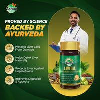 Zandu Livital Liver Tablets – Clinically Proven for Liver Detox & Health Support in 2 Months | 90 Tabs | Ayurvedic Formula with Bhringaraj & Guduchi | 100% Ayurvedic Ingredients