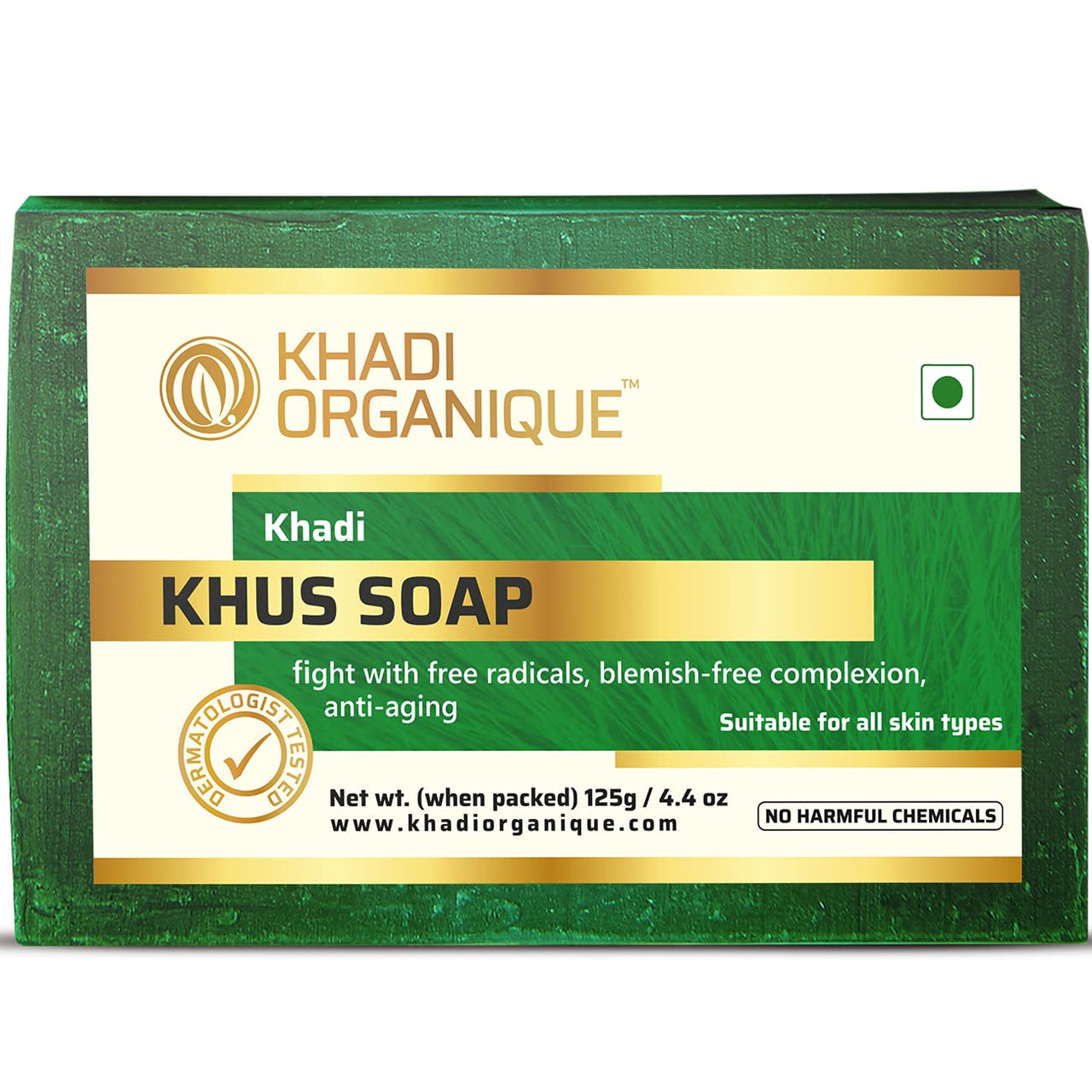 Khadi Organique Pure Herbal Natural & Handmade Khus Soap Combo Kit Pack Of 4 500gm