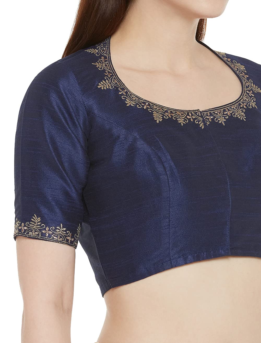 X3 Women's  Polyester Sleeve Readymade Saree Blouse
