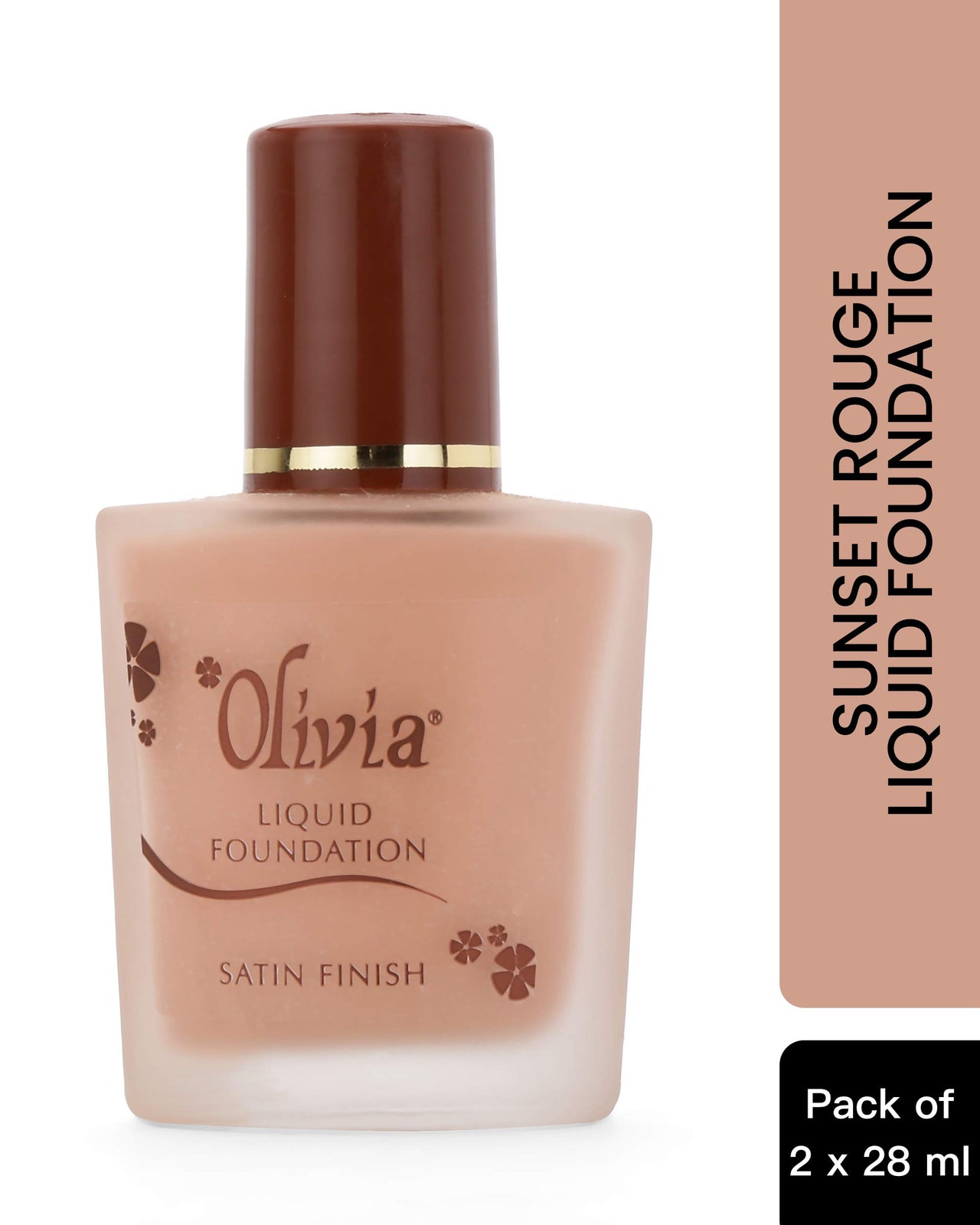 Olivia Long Lasting Radiance Makeup Liquid Foundation Sunset Rouge 28ml Shade No. 4 - Pack of 2