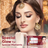 VLCC Bridal Glow Facial Kit - 147g | At-Home Facial With 3 Illuminator Strobe Creams - Gold, Lilac, Rose | With Hyaluronic Acid, Niacinamide, and Vitamin C