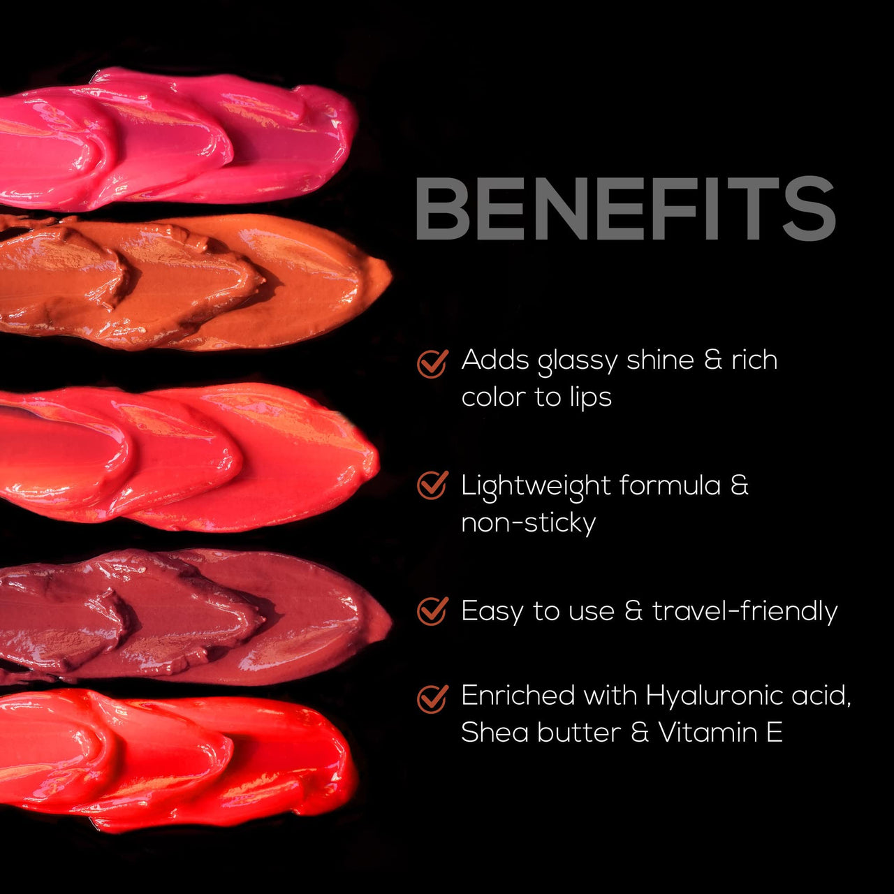 RENEE Shine On Lip Lacquer Scarlet Spark 1.8Ml| Long Lasting, Lightweight, Non Drying & Non Sticky| High Glossy, Intense Color & Glassy Shine & Madness Ph High-Glossy Lipstick 3Gm