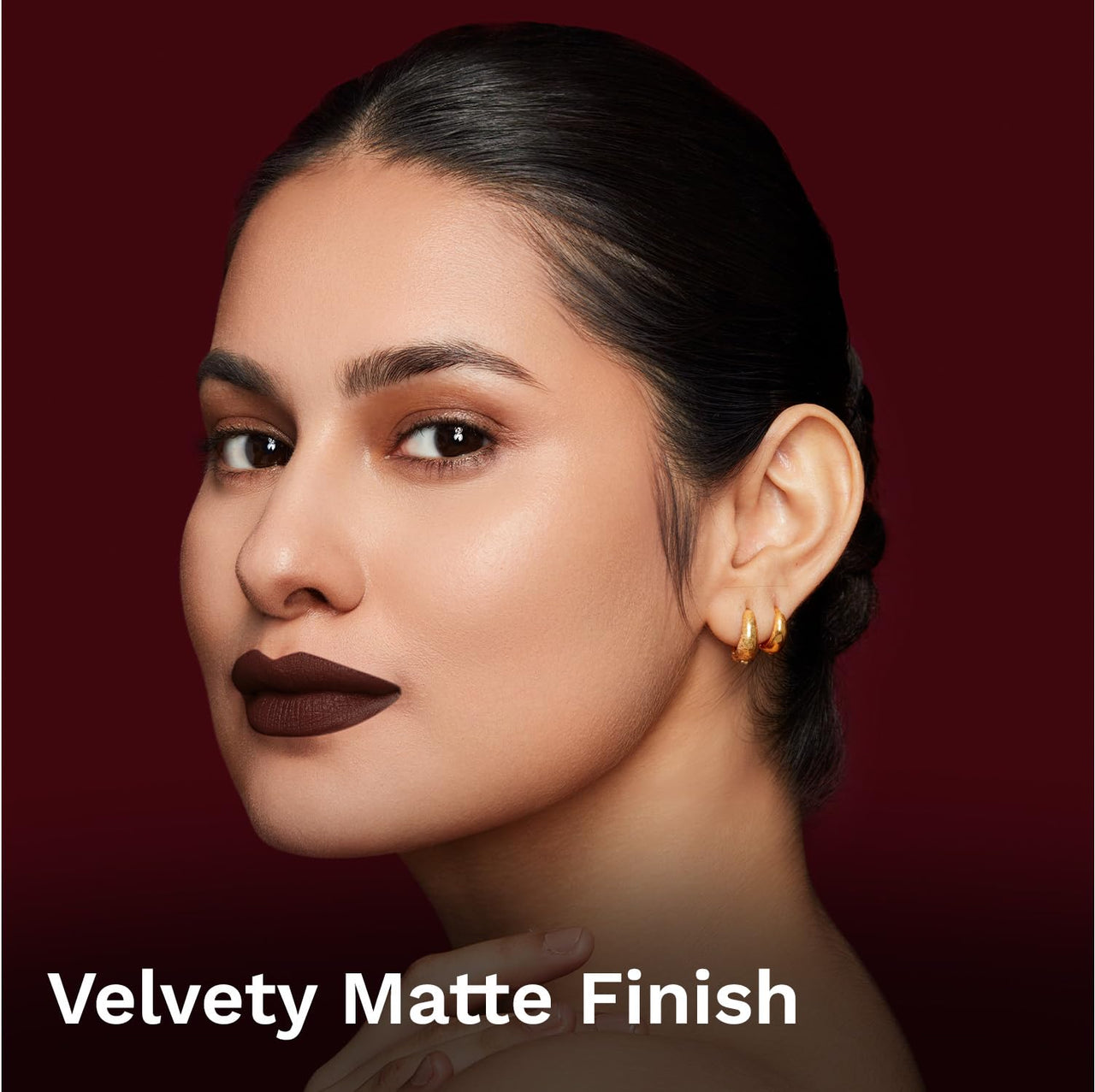 Pilgrim Matte Bullet Lipstick Intense Colour Transferproof & Smudgeproof Alpha Brown -34