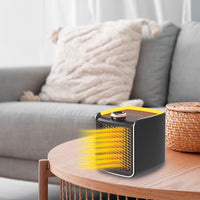 Ontel Handy Heater Turbo 800 Wall Outlet Small Space Heater with Adjustable Thermostat, Programmable 12-Hour Timer, Auto Shut Off - Quiet & Space-Saving Ceramic Mini Heater