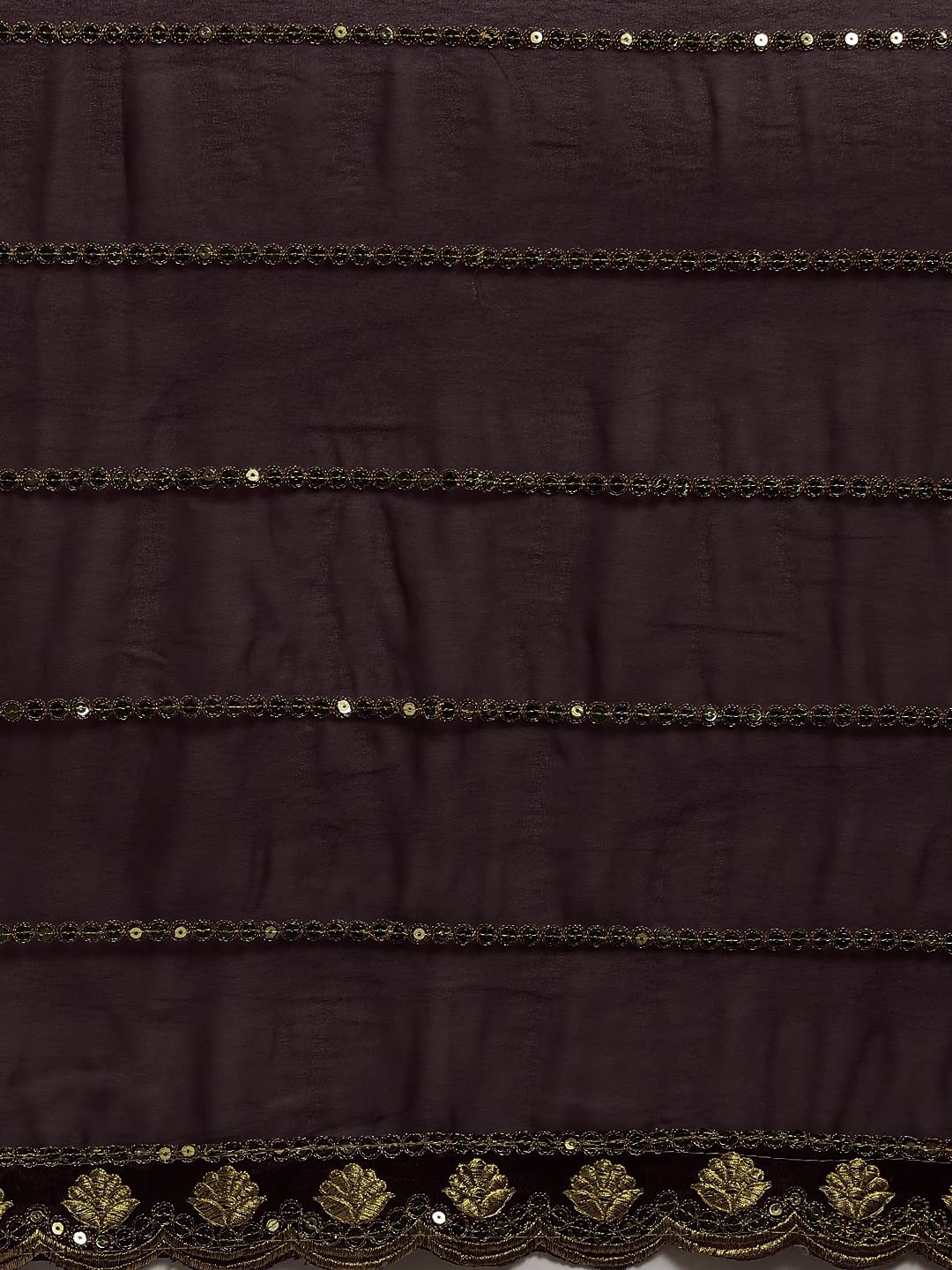 Sunderani Women's  Designer Black Georgette Embroidered Fashion Designing Saree for Women (Sund KK BLACK)