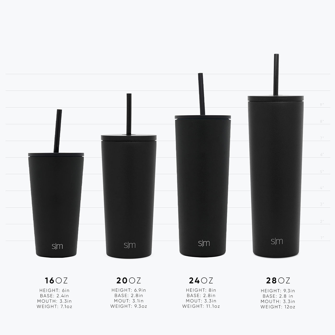 Simple Modern Insulated Tumbler with Lid and Straw | Iced Coffee Cup Reusable Stainless Steel Water Bottle Travel Mug | Gifts for Women Men Her Him | Classic Collection | 24oz | Forest -Forest