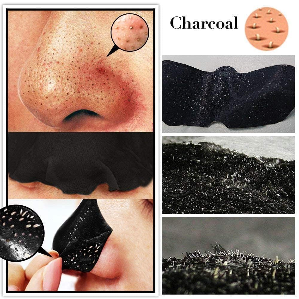 Luxenwell Deep Purifying Nose Strips for Women & Men | Enriched with Bamboo Charcoal | For Instant And Painless Blackheads And Whiteheads Removal (Pack of 10)