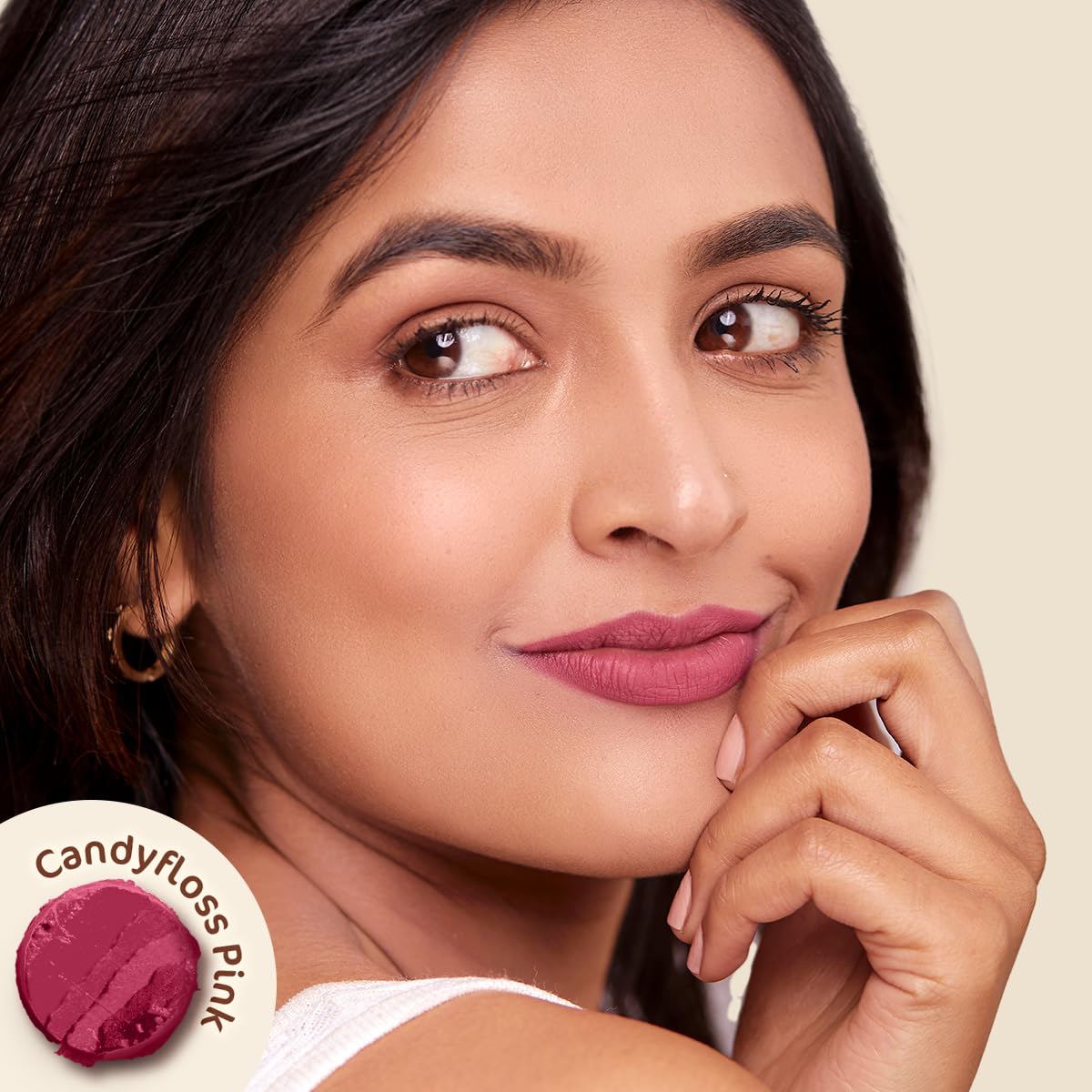 Mamaearth Moisture Matte Longstay Lipstick With Avocado Oil & Vitamin E For 12 Hour Long Stay-03 Candyfloss Pink - 2 G