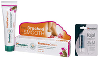 Himalaya Herbals Kajal, Black, 2.7g (Packaging may Vary) & Himalaya Wellness Foot Care Cream, 50gm | Moisturizes and Soothes Feet