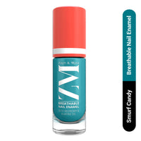 ZM Zayn & Myza Breathable Nail Enamel - Smurf Candy | Smooth Application | Quick-Drying I Longlasting I Chip-Defiant I Water Permeable | Glossy Finish | 100% Vegan, 6 ml