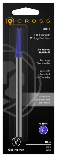 Cross Selectip Gel Rollerball Pen Refill, Fine Point, Blue, 1-Pack (8016) Fine, 1-Pack