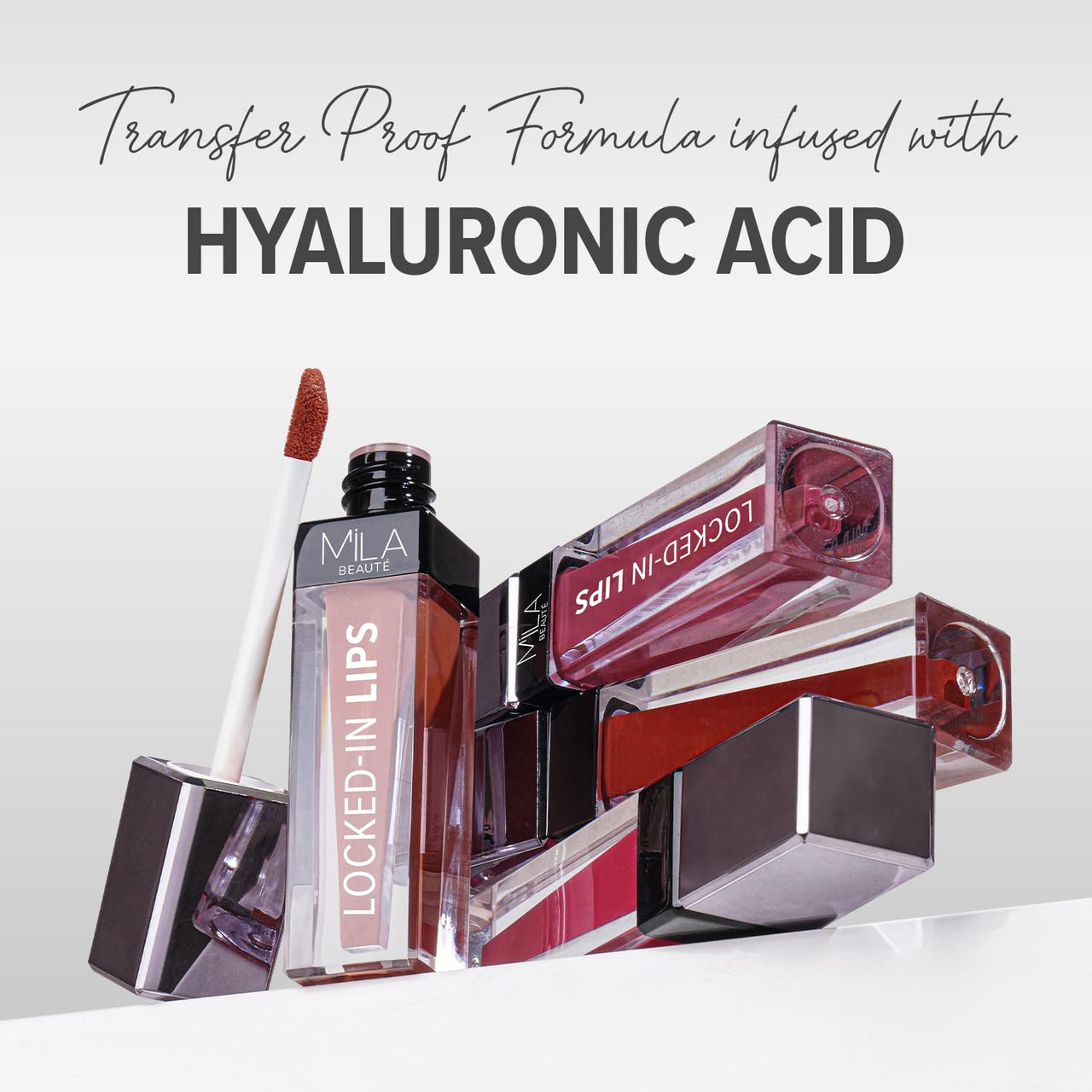 Mila Beauté Locked In Lips Transfer Proof Liquid Lipstick | 12 Hrs Non Transfer | Highly Pigmented and Hydrating | Transfer Proof Formula with Hyaluronic Acid | Smooth Glide Application - (Milk Tea, 4.5 ml)