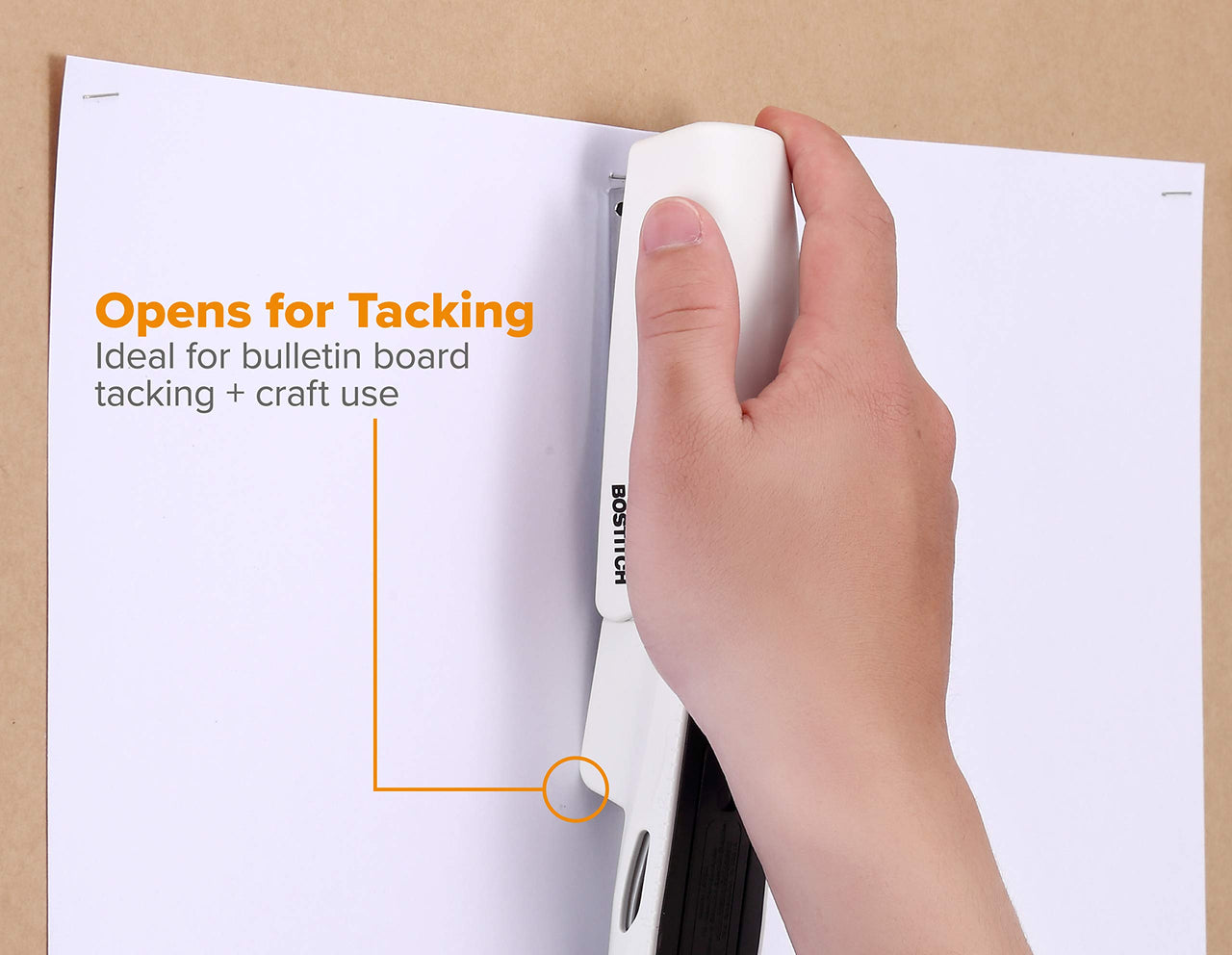 Bostitch Office 20 Sheet Stapler (Include 210 Staples), Small Stapler Size, Fits into The Palm of Your Hand, White (KT-B150-WHITE)