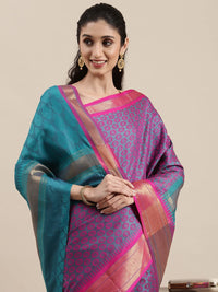 Pandadi Saree Women's  Cotton Silk Saree With Blouse Piece
