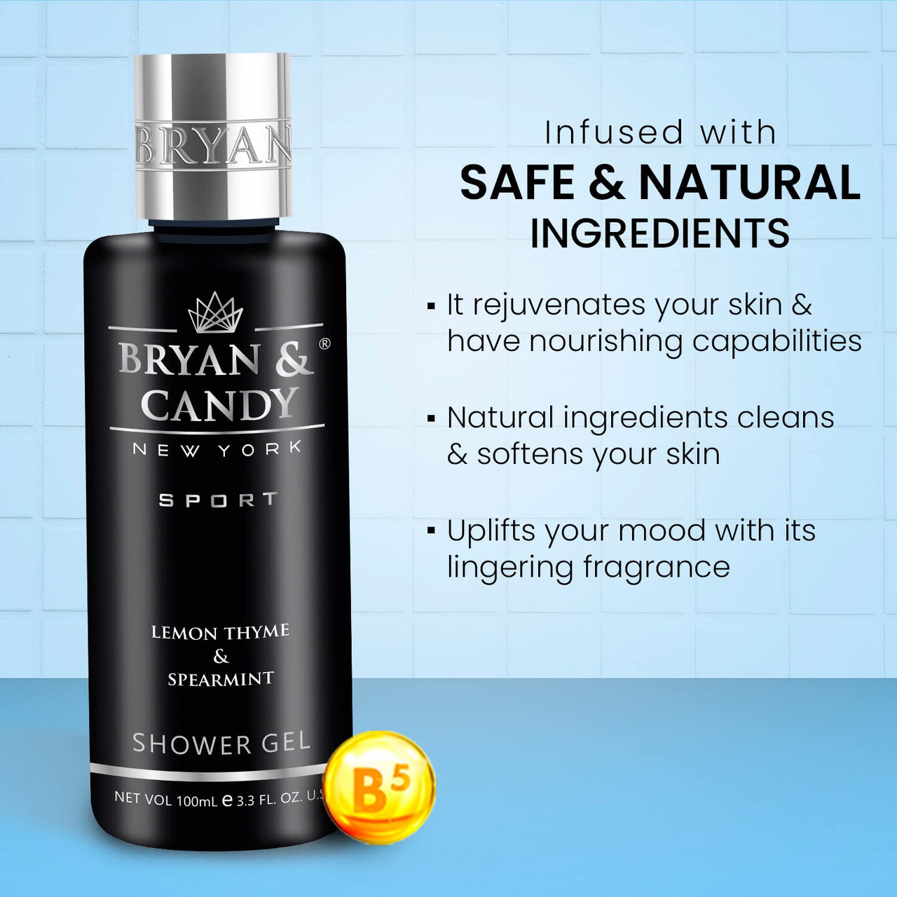 Bryan & Candy Complete Face & Body Care Kit | Gift Set For Men | 100% Vegan | Skin-Friendly pH 5.5 for All Skin Types,SLS & Paraben Free (Small Lemon & Thyme Kit)