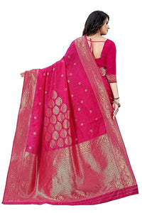 Amazon Brand - Anarva Soft Heavy & Cotton Silk Sarees for women, Beautiful saree free size with unstitched Blouse Piece